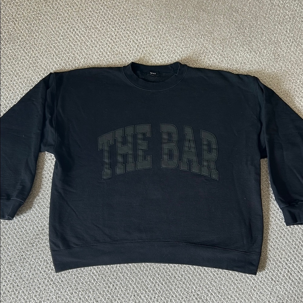 THE BAR Black Crewneck Oversized Sweater XL